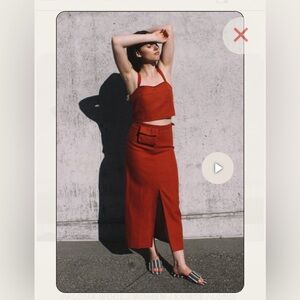 Paloma wool two piece linen set